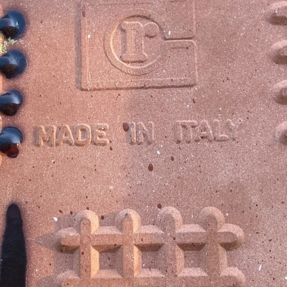 Vintage Terra Cotta Painted Tile Trivet Wall Decoration Made In Italy